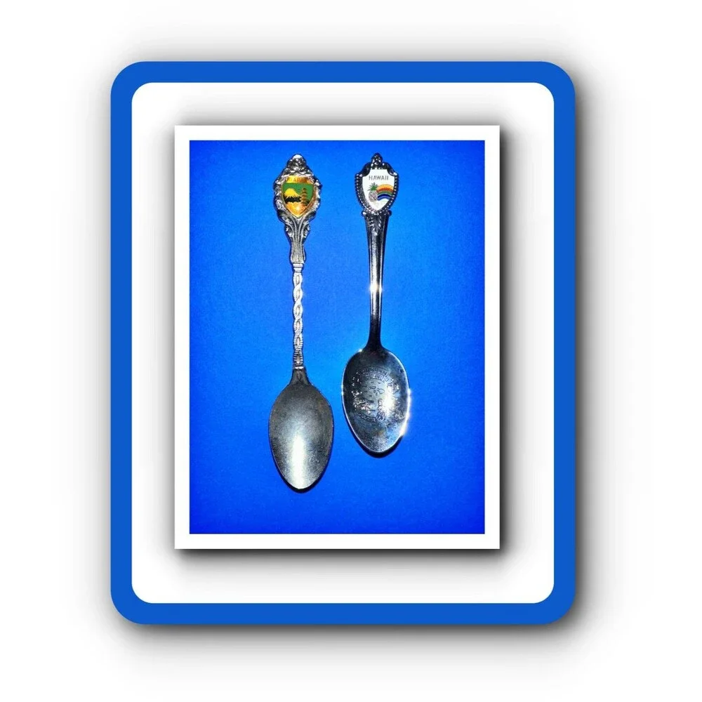 Vintage 70's Novelty Spoons Collector States Cottagecore Cabincore Classic